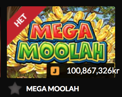 Mega Moolah jackpotten er på over 100 millioner kroner!