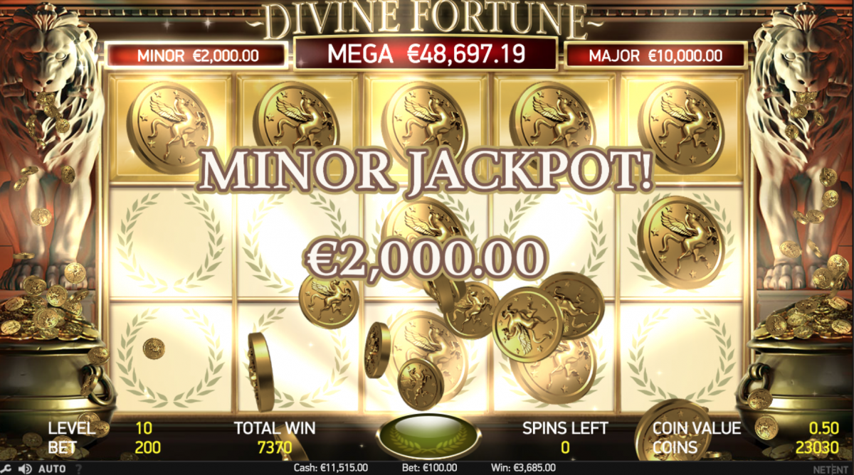 Jackpot i Divine Fortune